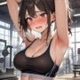 ジムで汗だくの腋に僕は理性を抑えられない