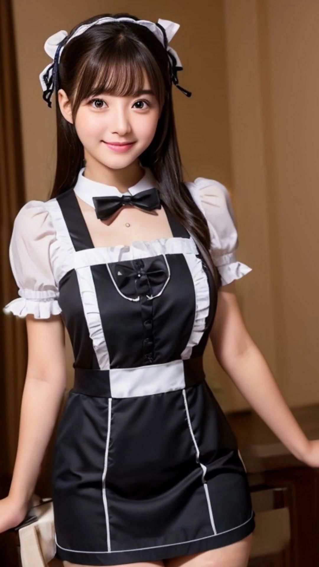 裸になあれ！  かわいい美人店員さん編メイド服ダンス1 画像4