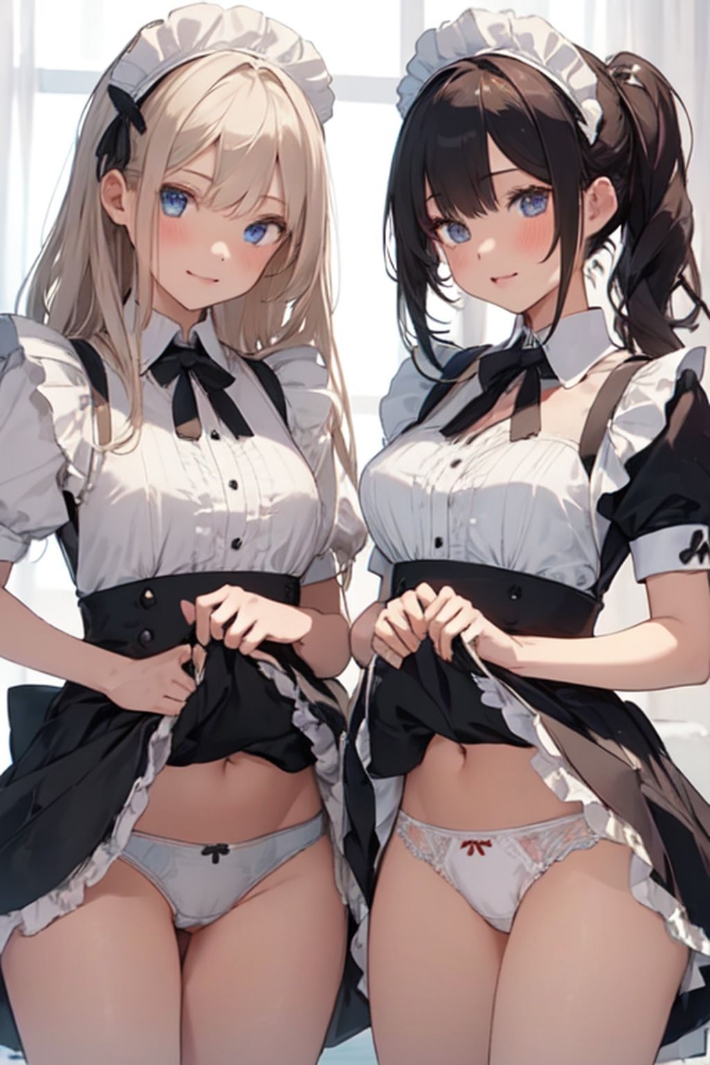 サンプル画像1:エッチなメイドさん AIイラスト集(ネコネコガール) [d_500829]