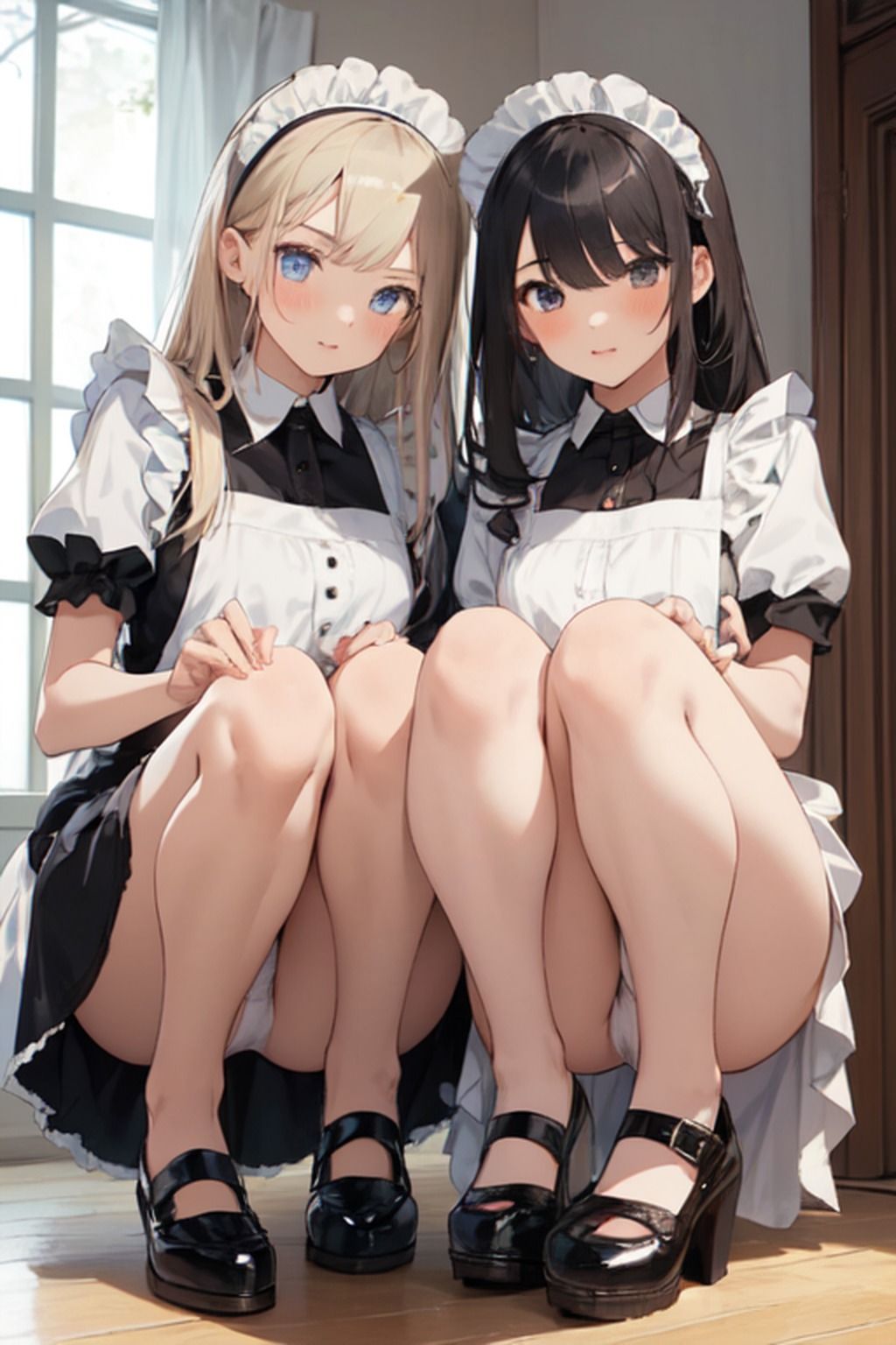 サンプル画像6:エッチなメイドさん AIイラスト集(ネコネコガール) [d_500829]