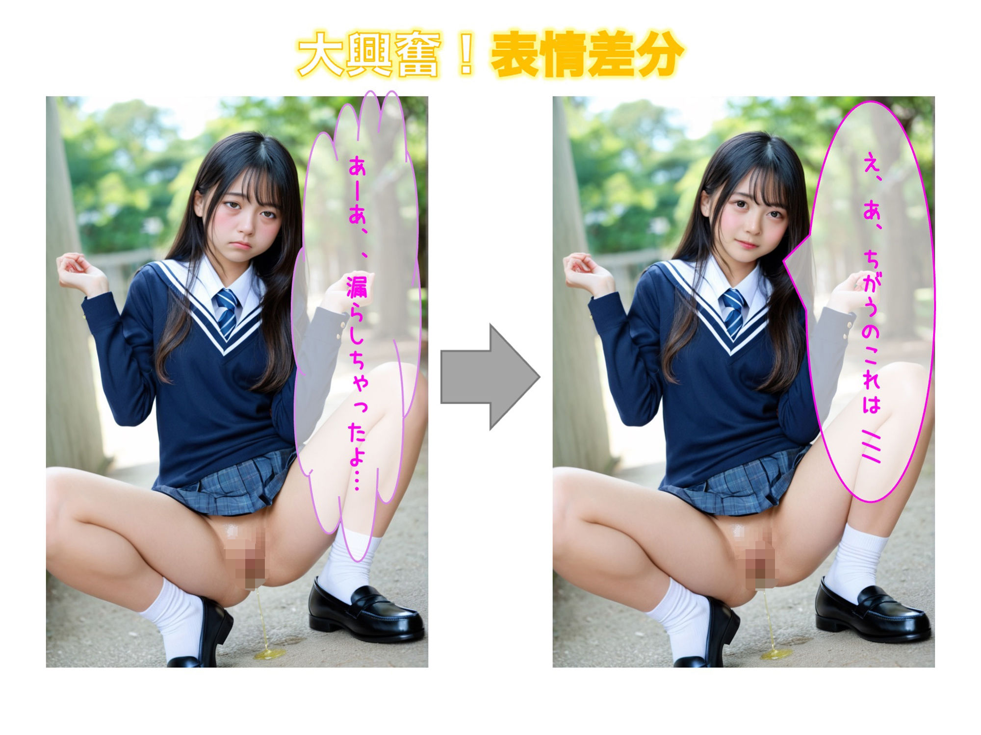 女子校生 校内おもらし写真集 画像1