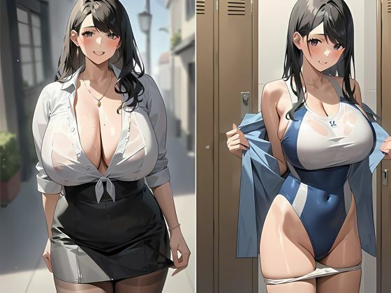 爆乳教師がエロすぎて童貞卒業させてもらった件 画像1