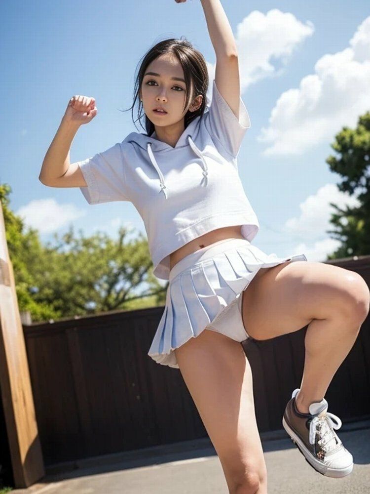 公園で出会った元気な女子大生パンチラ画像集 画像2