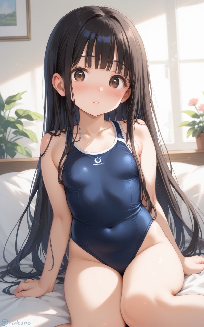 清楚な少女とスク水セックス 画像1