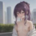 ローブだけで外出！！  紫髪ちゃん編 画像1