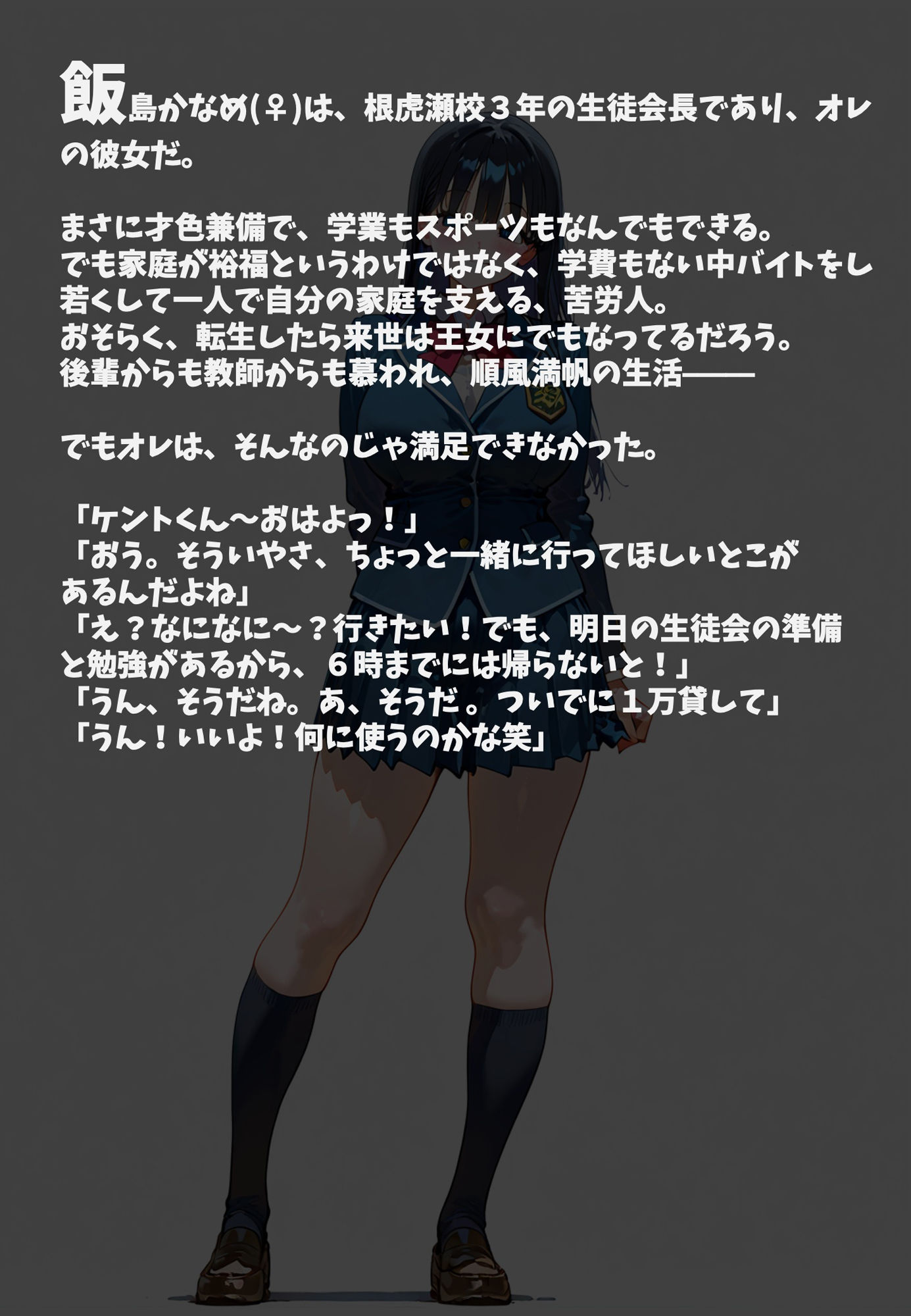 【イラスト集】生徒会長の彼女を無理やり汚いホームレスに中出しさせて妊娠させたった件w_2