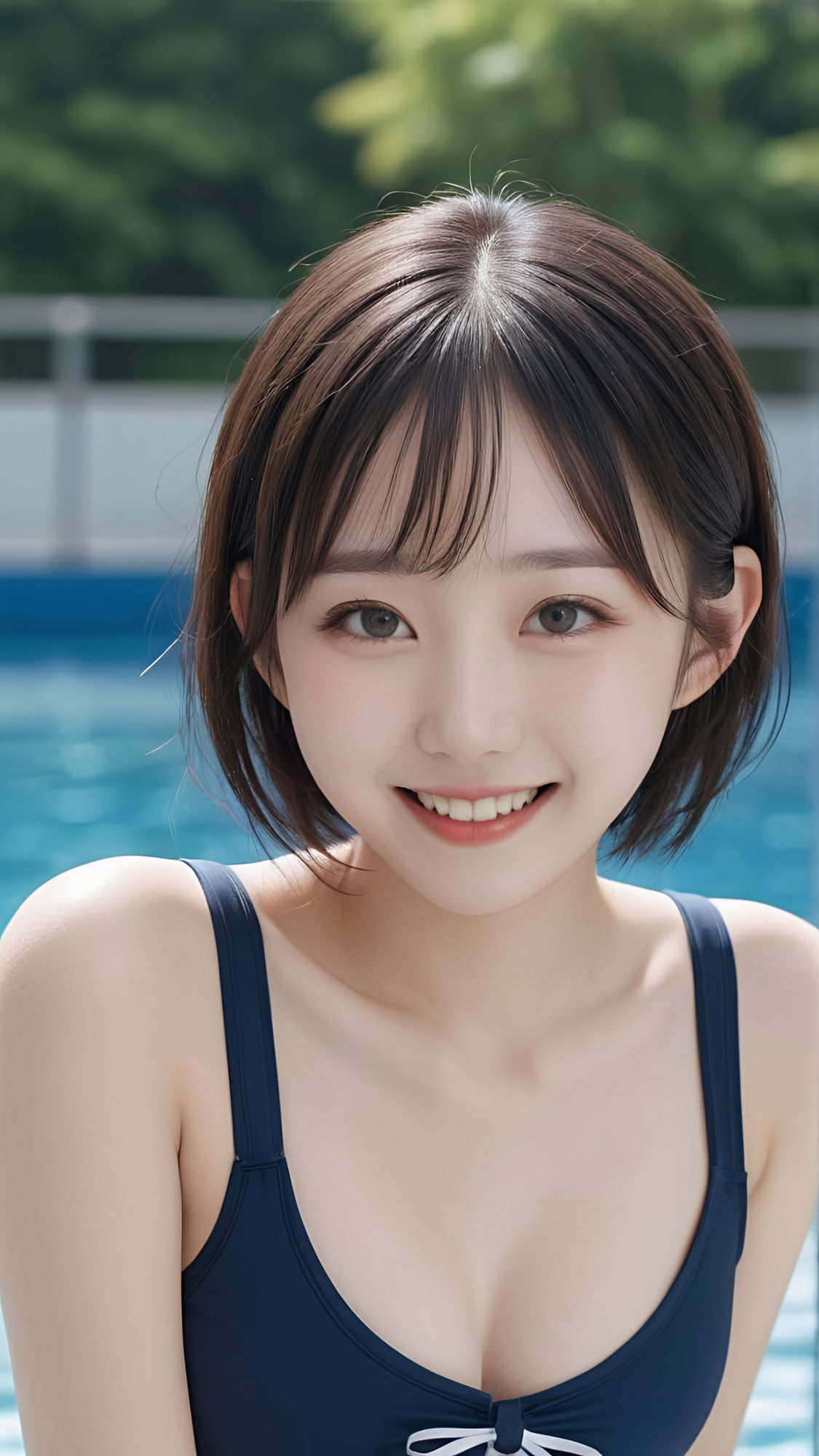 童顔美少女のスク水 画像2