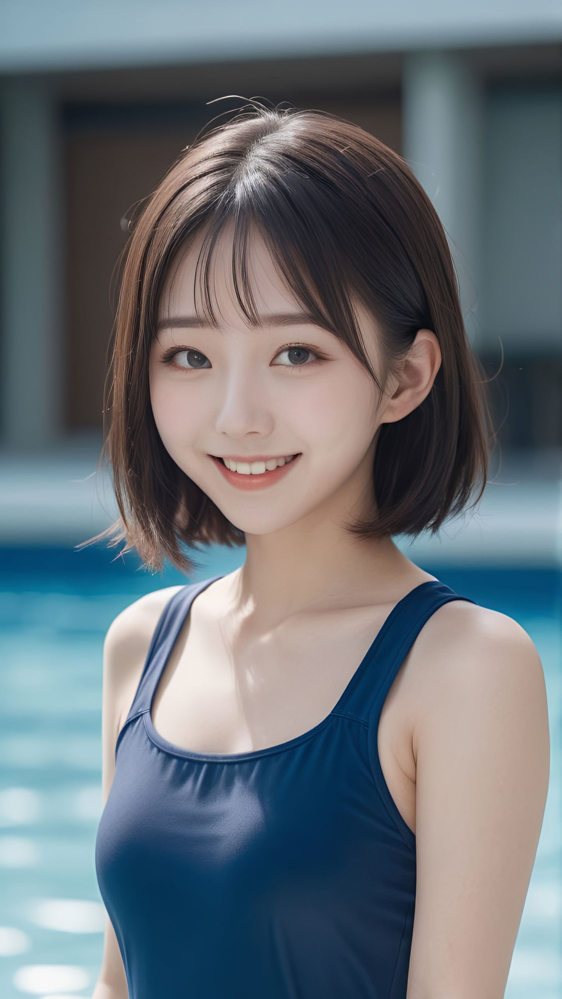 童顔美少女のスク水 画像3