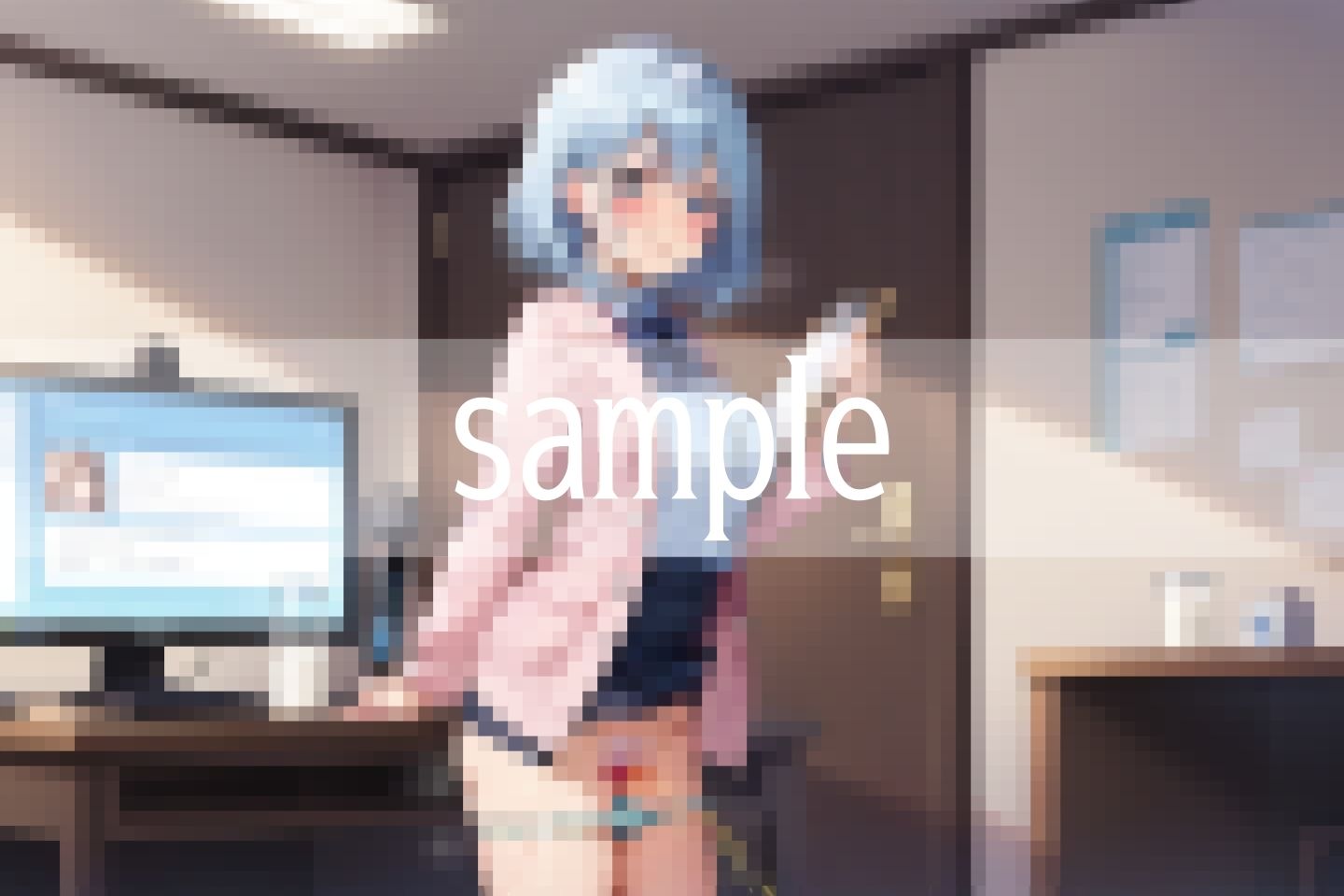 サンプル画像1:オフィスで立ちションOLのびっちゃびちゃ放尿(ぬっきたいむ) [d_505375]