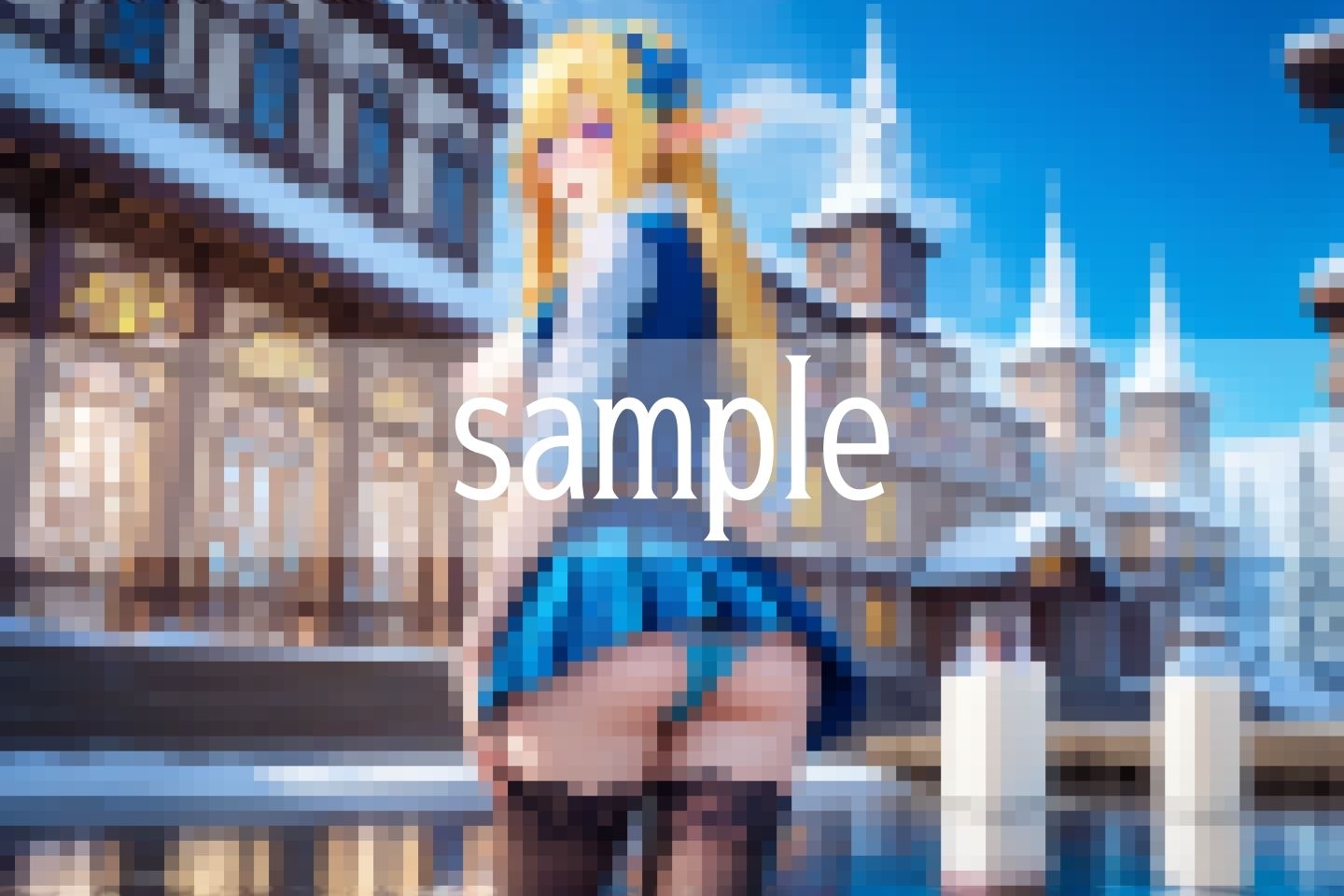 サンプル画像1:迷い込んだ異世界は処女のエルフ族が住むえっちな世界(ぬっきたいむ) [d_505385]