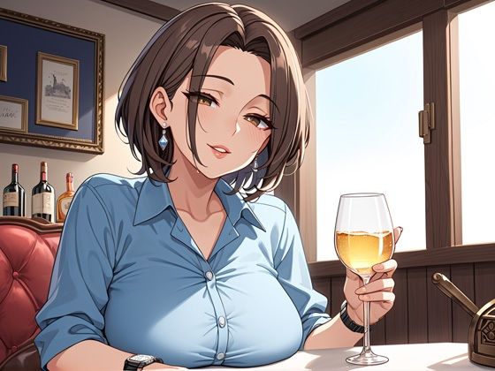 【文字付き】酔っ払ったIカップ爆乳上司に押し倒された話_1