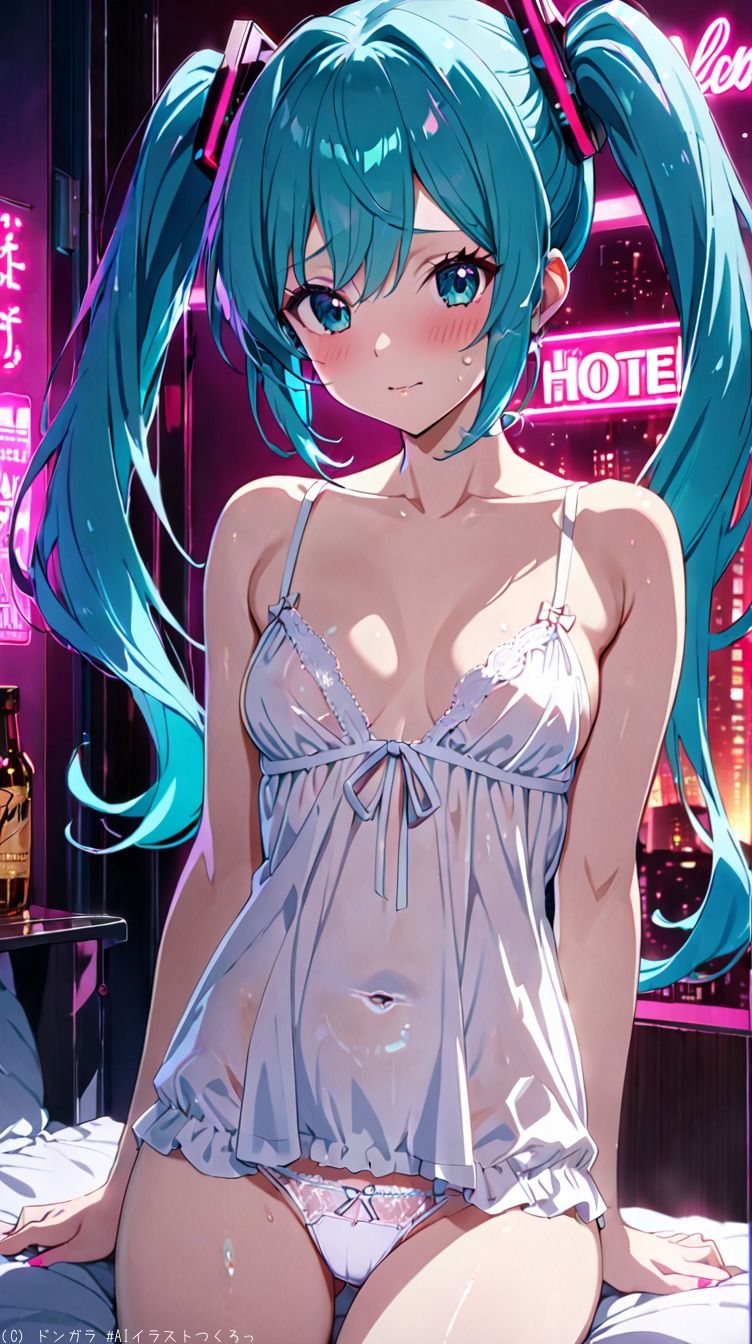 AIイラストCG集42  初音ミク  in  ラブホ AI Illustration CG Collection 42: Hatsune Miku in Love Hotel 画像1