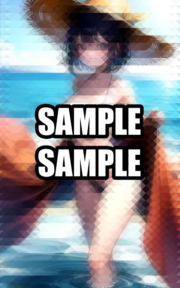 サンプル画像4:海ではしゃぐビキニ美女イラスト集(AIラボラボ) [d_508420]