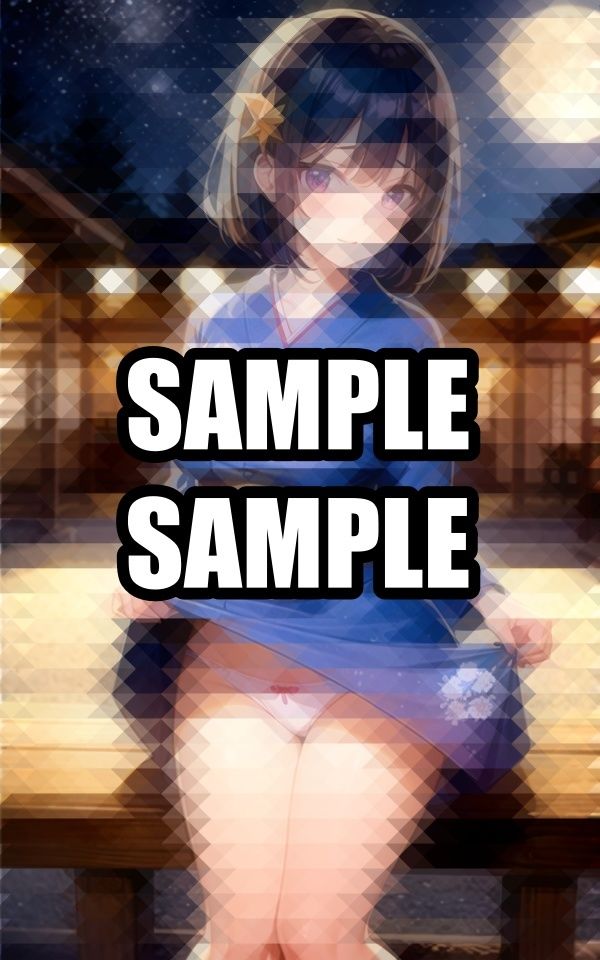 サンプル画像2:月明かりの着物美女イラスト集(AIラボラボ) [d_509638]