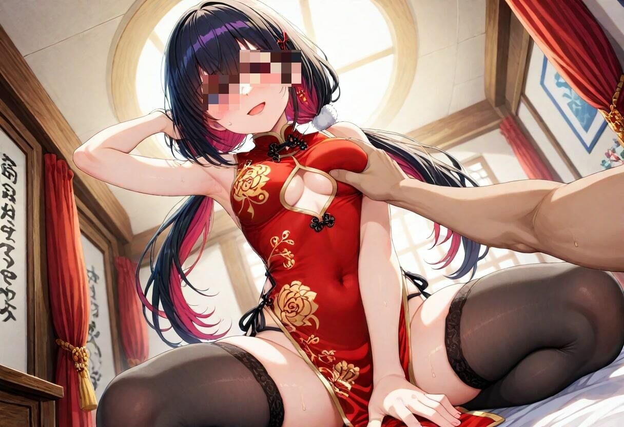 サンプル画像2:チャイナドレスで生フェラしてくれる超可愛い彼女は、エッチは超積極的で生エッチして最後はしっかりと中出し！！(ぷにぷにむふふ) [d_509840]