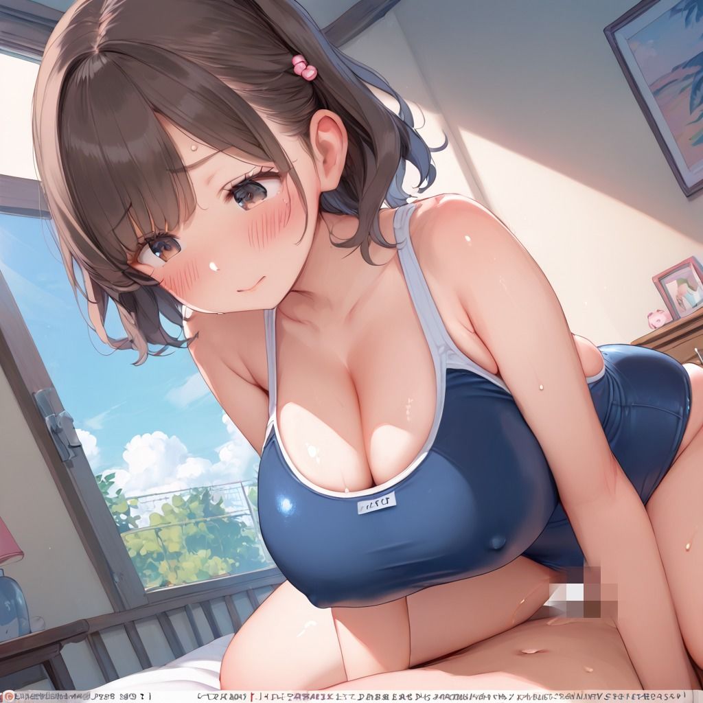 巨乳スク水少女と中出しえっち_7