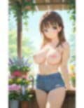 花の香りとトップレス美女 画像4