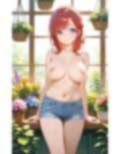 花の香りとトップレス美女 画像5