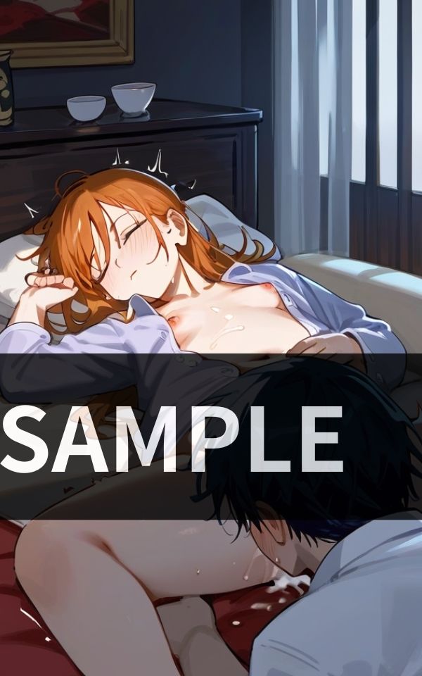 サンプル画像5:無防備にお酒を飲んで寝ちゃう 親戚の叔母さんの マン汁をいつも味わってます。(セクシーアイズ) [d_511123]