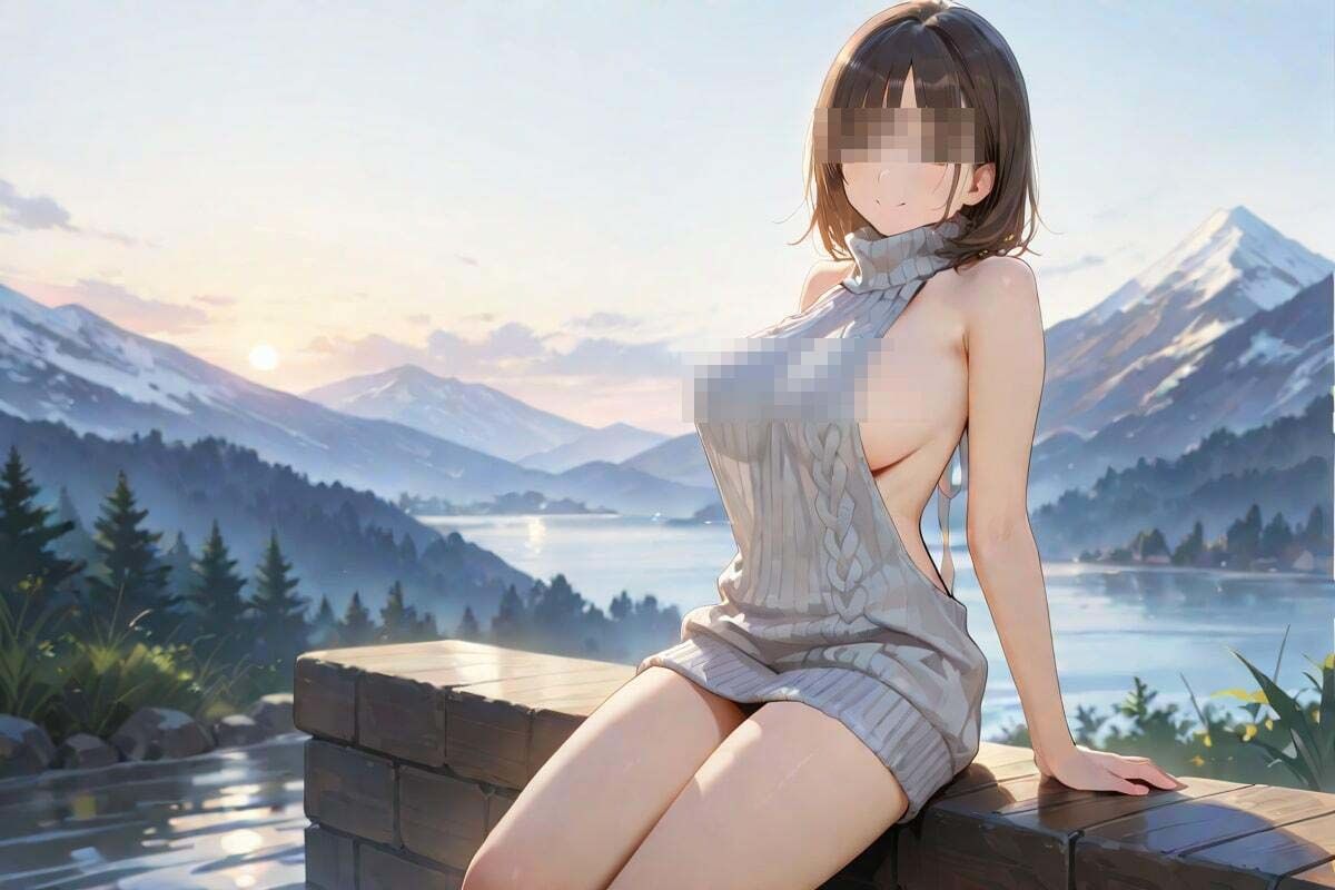 こんなカッコで山登り！  横乳丸出し山ガール 画像2