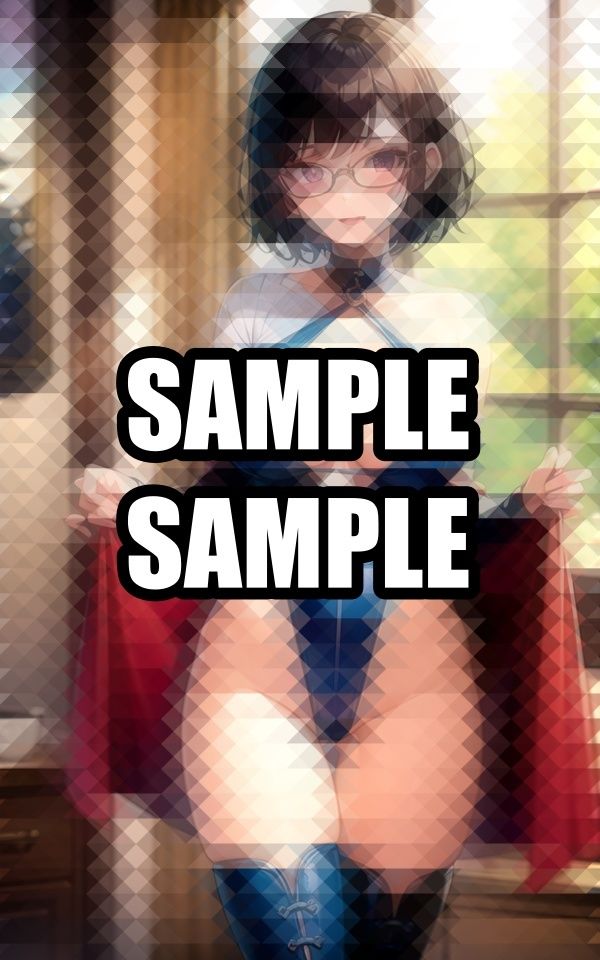 サンプル画像4:露出が好きなメガネ美女イラスト集(ろんろん) [d_511422]