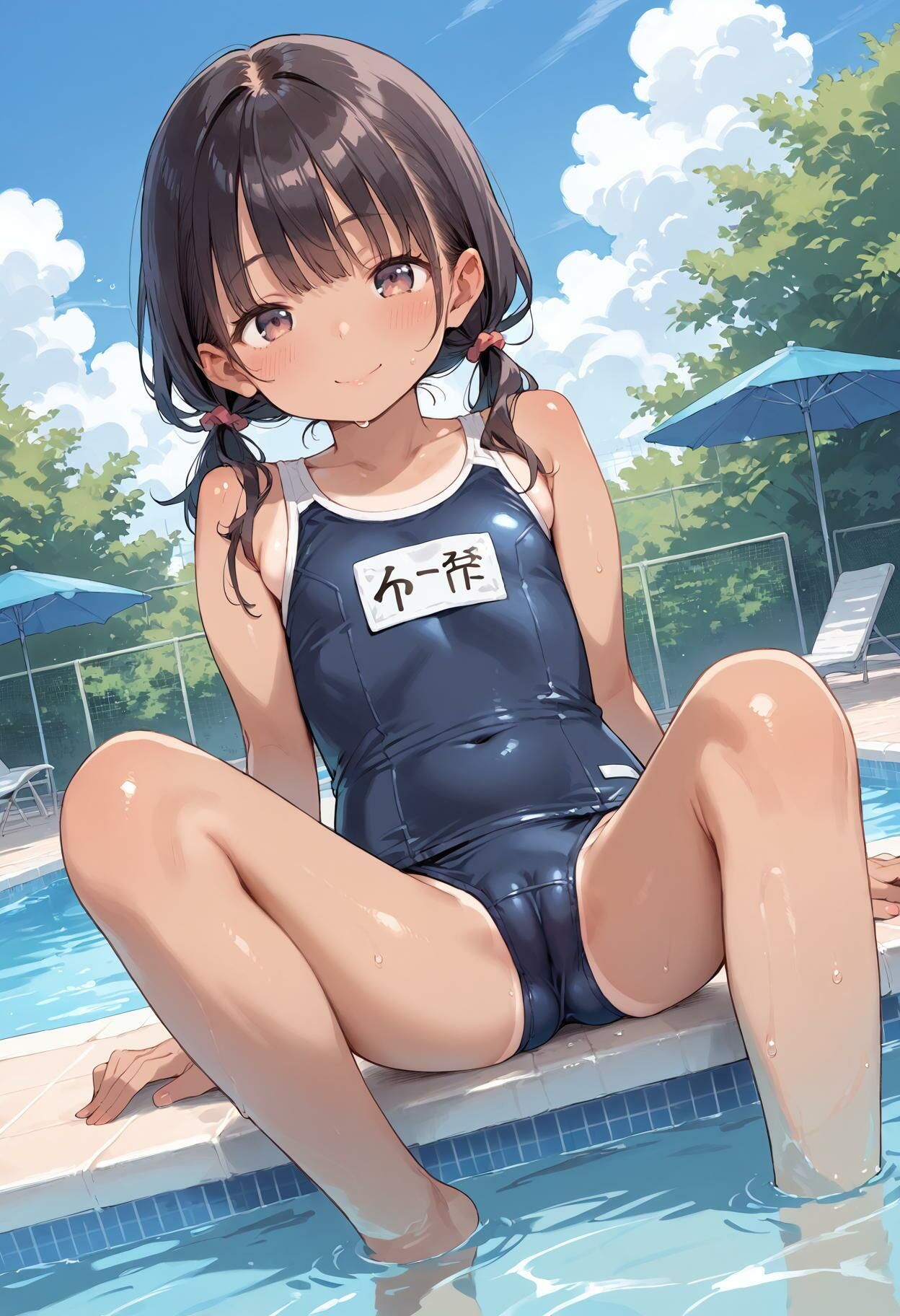 【可愛い女の子のスク水撮影会】ちっぱい食い込みオマンコ 画像4