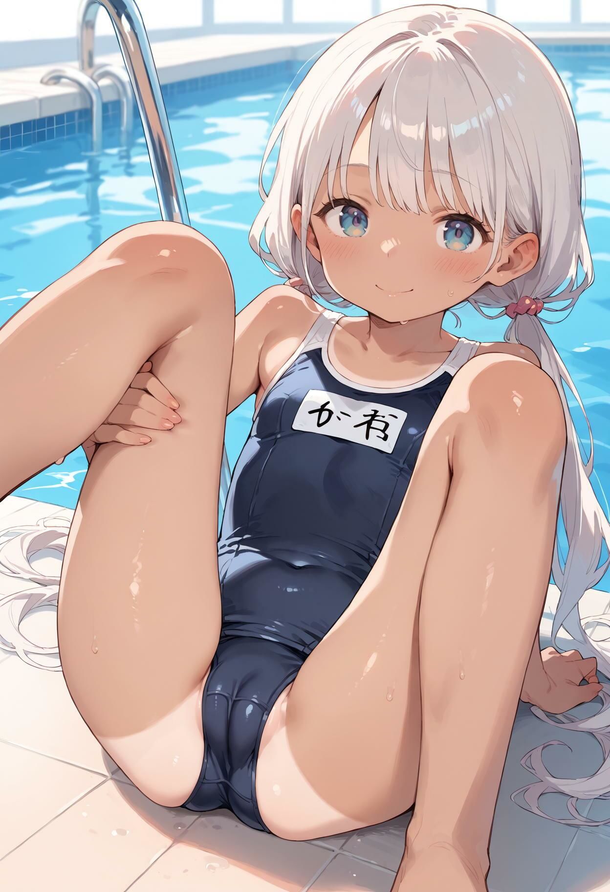 【可愛い女の子のスク水撮影会】ちっぱい食い込みオマンコ 画像8