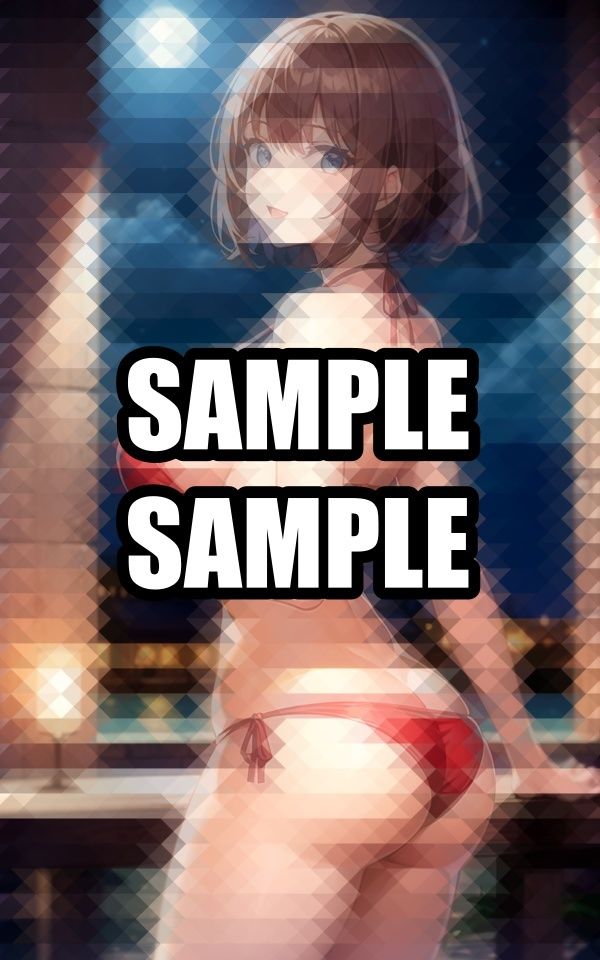 サンプル画像3:ナイトプールの水着美女イラスト集(ぽんぽこ) [d_512292]