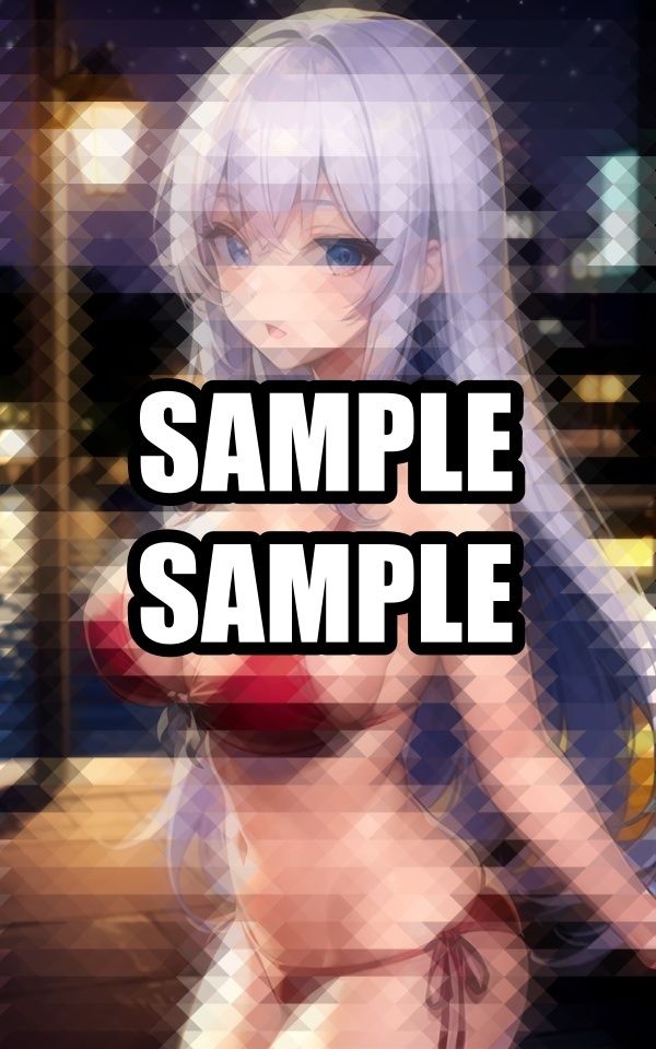 サンプル画像6:ナイトプールの水着美女イラスト集(ぽんぽこ) [d_512292]