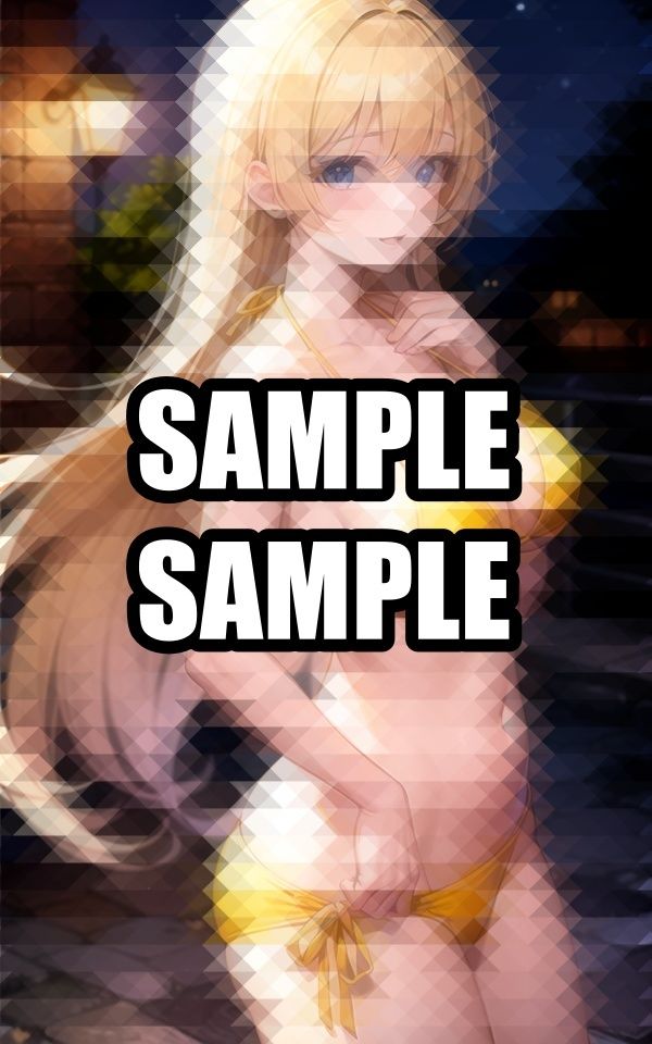 ナイトプールの水着美女イラスト集7