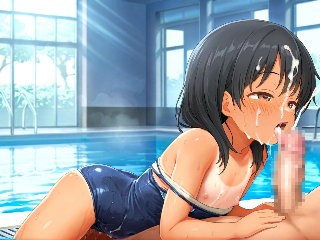 つるぺた女子 スク水で生ハメ 画像5