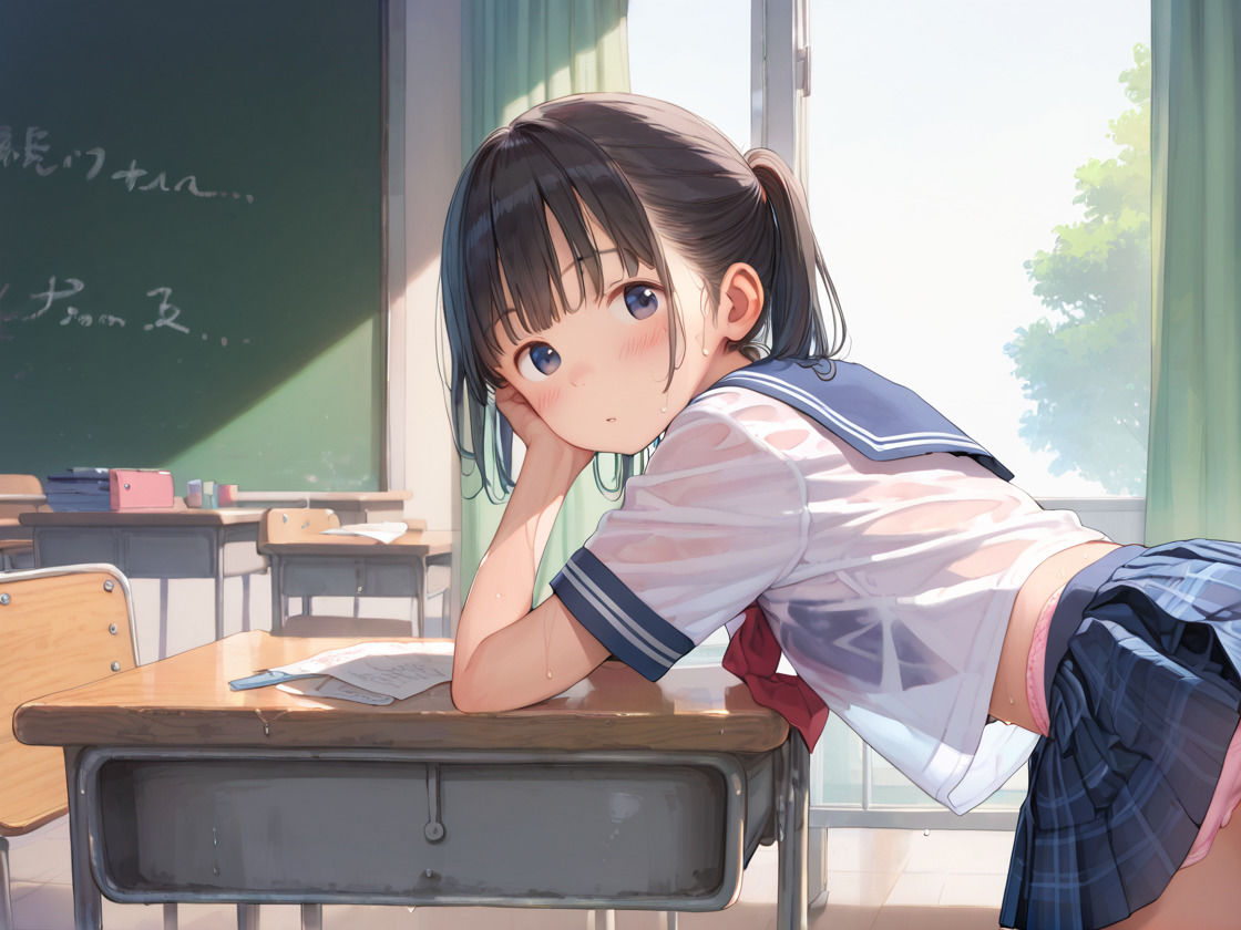 つるぺた女子校生を親がいない間にやり放題したったw 性ピンサロ学園 エロ画像2