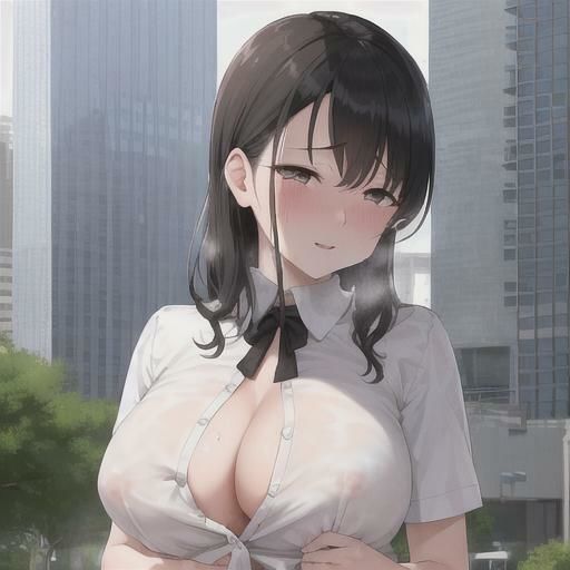 サンプル画像2:ブラウス露出  黒髪ちゃん編(まんまんちん) [d_513903]