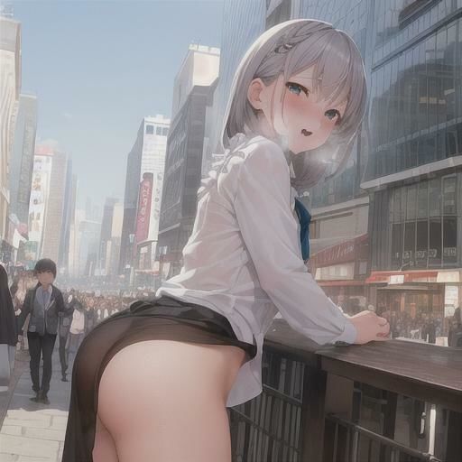 サンプル画像5:ブラウス露出  銀髪ちゃん編(まんまんちん) [d_513908]