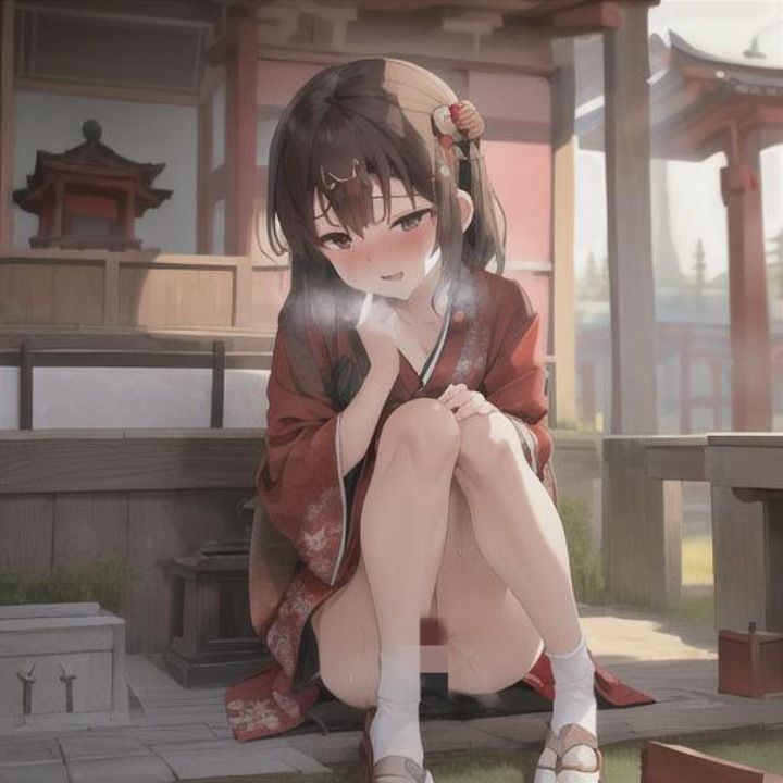 サンプル画像2:はれのひ  着物で露出  茶髪ちゃん編(まんまんちん) [d_513938]