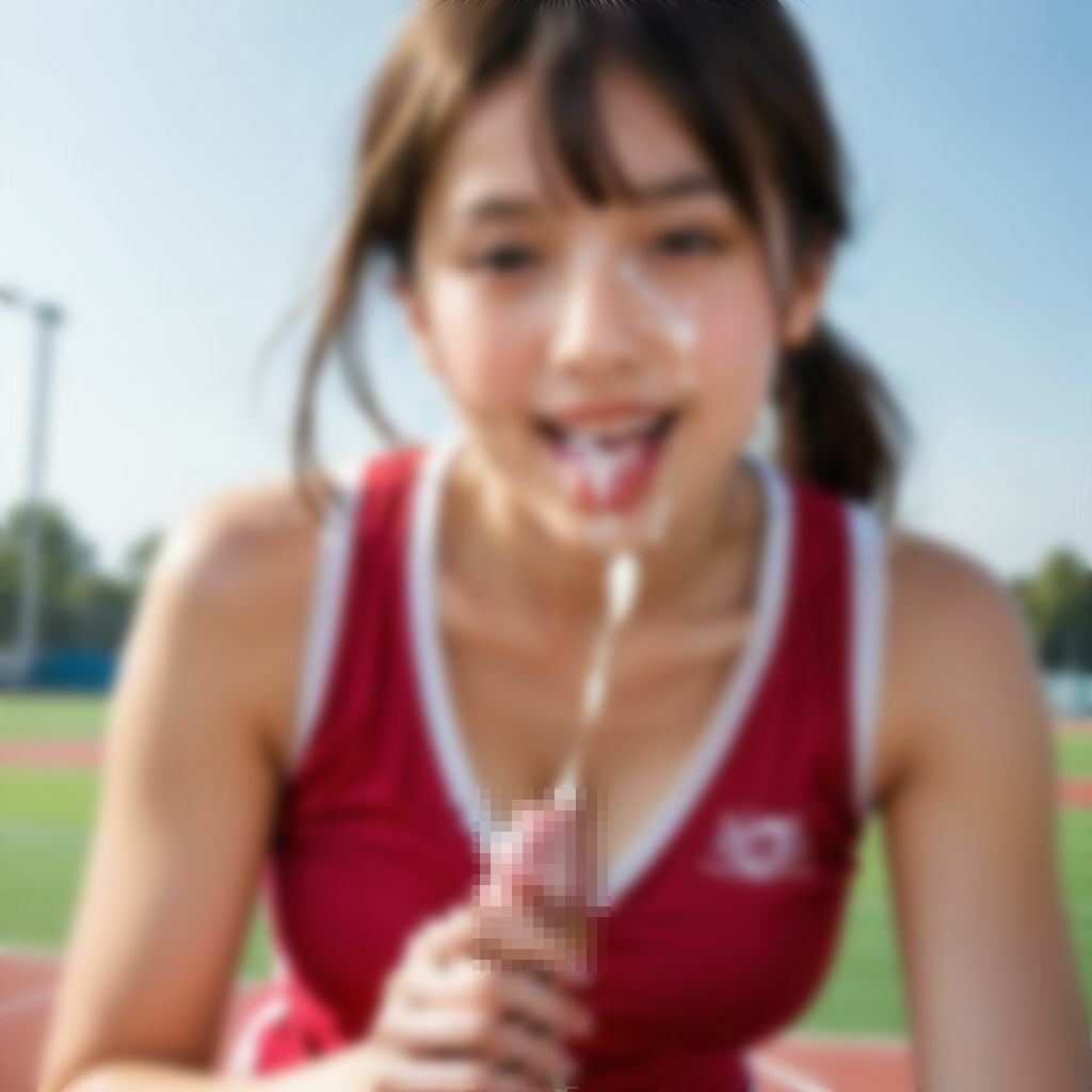 【ぶっかけ画像集】陸上女子編〜美女アスリートにザーメン発射！3