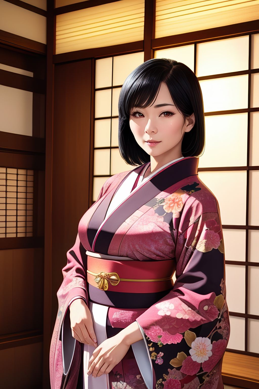 Japanese style 3D illustrations AI beauty photo book 画像1