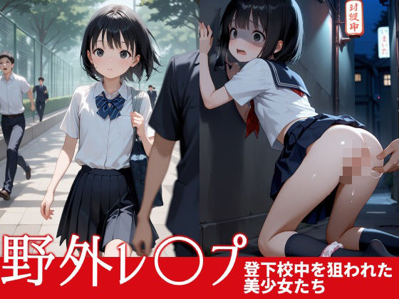 野外レイプ登下校中を狙われた美少女たち[デカめろん]