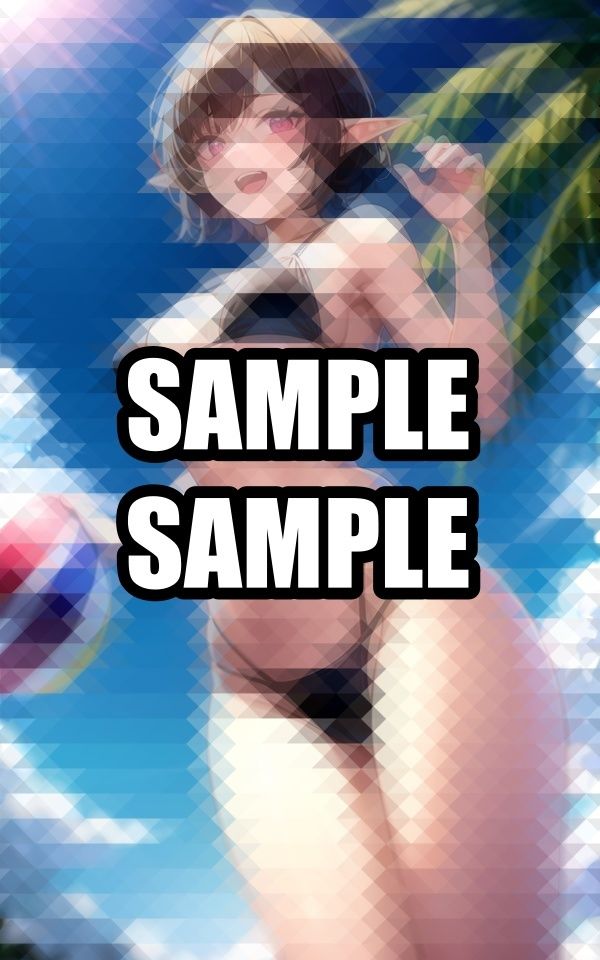 見下ろしてくるビキニのエルフさん 画像6