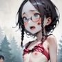 ゾンビオデコメガネちゃんと闇テーマパークでデート  正面・貧乳編