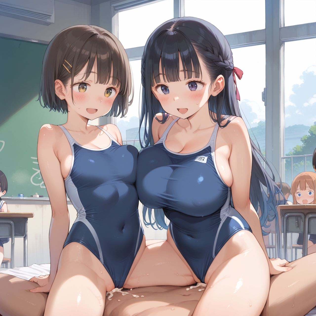 スク水巨乳ロリハーレムCG集【スクール水着 203枚】_2