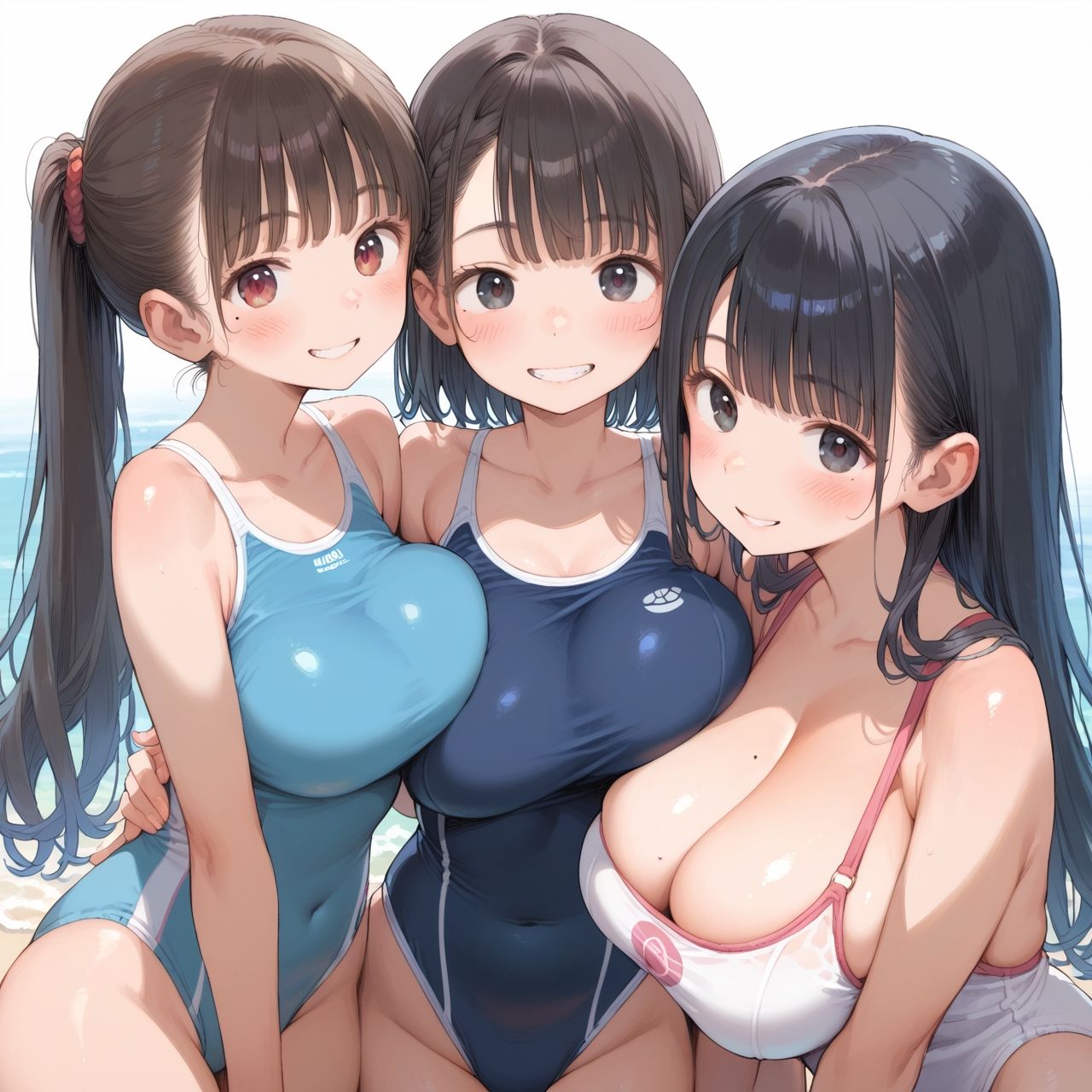 スク水巨乳ロリハーレムCG集【スクール水着 203枚】3