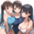 スク水巨乳ロリハーレムCG集【スクール水着 203枚】 画像3