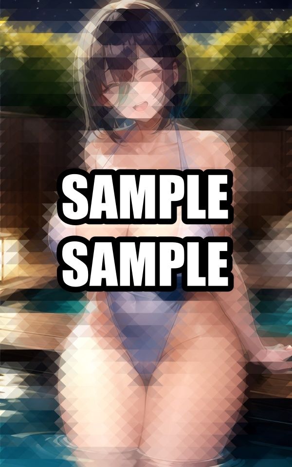 温泉のリラックス美女イラスト集 サンプル2