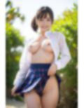 AIグラビア  浜辺で制服おっぱい 画像3