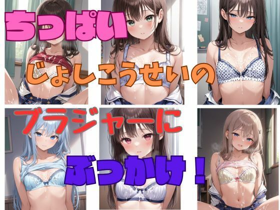 ちっぱいじょしこうせいのブラジャーにぶっかけ【500枚】