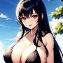 川遊びをする水着美女イラスト集