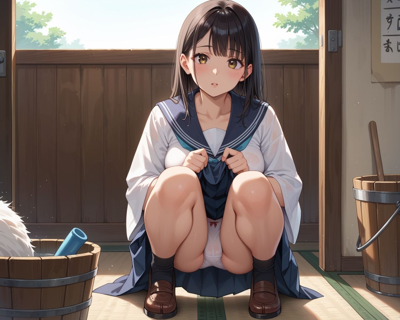 サンプル画像1:性処理学級 巨乳彼女編【制服で温泉旅行 241枚】(ピチッとアワビ) [d_517767]