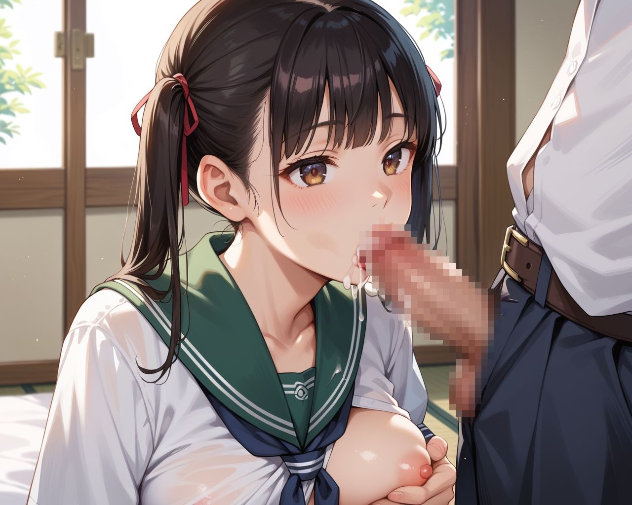 サンプル画像3:性処理学級 巨乳彼女編【制服で温泉旅行 241枚】(ピチッとアワビ) [d_517767]