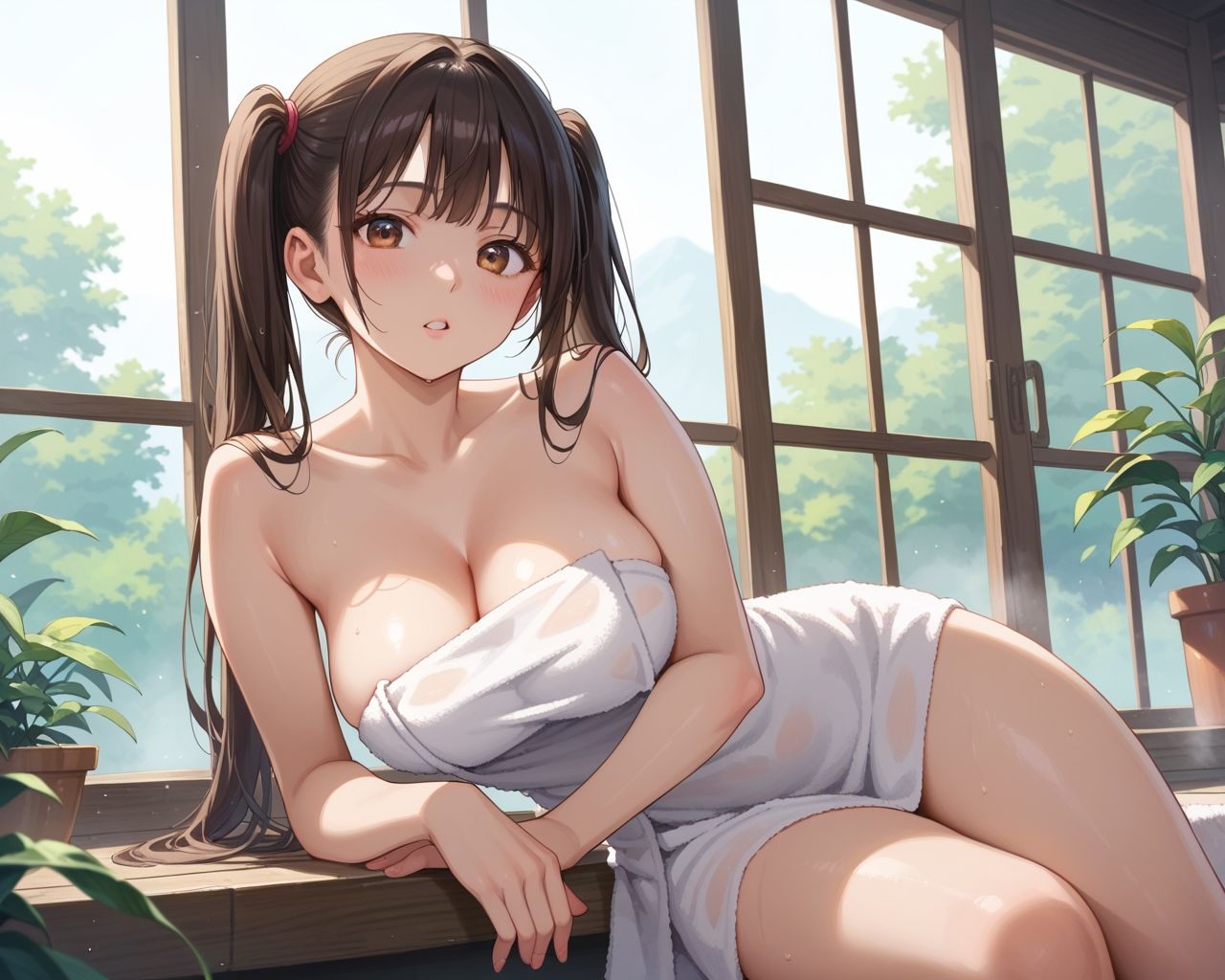 サンプル画像4:性処理学級 巨乳彼女編【制服で温泉旅行 241枚】(ピチッとアワビ) [d_517767]